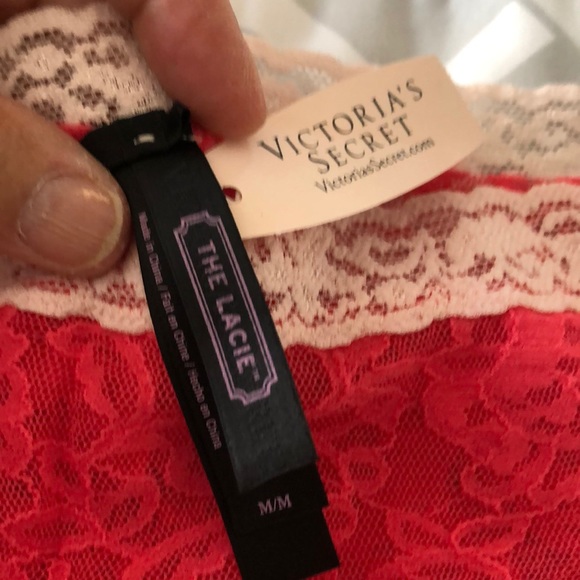 Victoria secret panty THE LACIE sexy lace netting M bundle 1 shipping charge - Picture 2 of 5